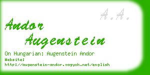 andor augenstein business card